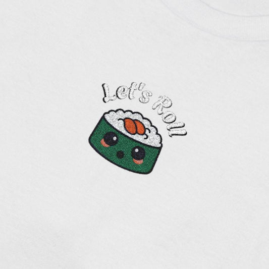Let's Roll Sushi Enbroidery Tshirt