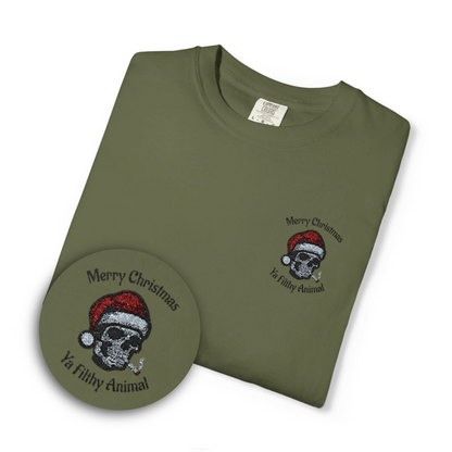 Merry Christmas Embroidery ComfortColors T