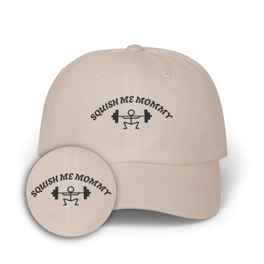 Squish Me Mommy Embroidery Hat